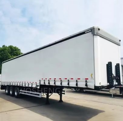 Aanpasbare 3 assen 40/45ft PVC waterdicht witte zijkant gordijn glijdend half-trailer