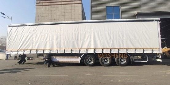 OTTC 3 Assen 40ft 45ft Witte gordijn zijkant glijdende vrachtwagen Semi-trailer voor de Russische markt