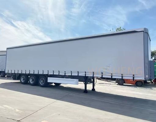OTTC 3 Assen 40ft 45ft Witte gordijn zijkant glijdende vrachtwagen Semi-trailer voor de Russische markt