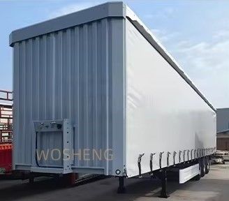 OTTC 3 Assen 40ft 45ft Witte gordijn zijkant glijdende vrachtwagen Semi-trailer voor de Russische markt