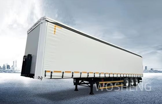40-50 ton 3 assen Wit 40ft 45ft PVC gordijn zijkant Truck Semi-trailer voor Truck Trailer