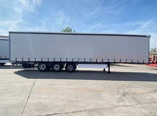 40-50 ton 3 assen Wit 40ft 45ft PVC gordijn zijkant Truck Semi-trailer voor Truck Trailer