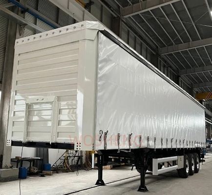 40ft 45ft PVC zijkant gordijn Semi-trailer 3 As Wit gordijn-Sider Glijdende Truck Trailers