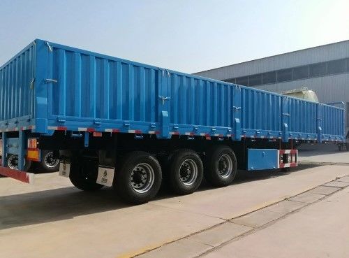 3 x 40L luchttanks 3 as dropside sidewall semi truck trailer voor vrachtvervoer