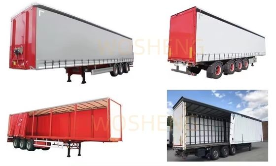 Semi-trailer Wosheng 2024 3 axle express en logistiek gordijn zijkant semi-trailer truck