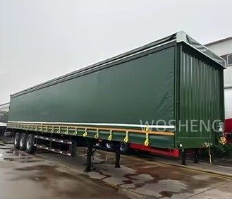 BPW/FUWA As 3 Assen 40ft 45ft PVC gordijn-zijdes semi-trailer met zijgordijn