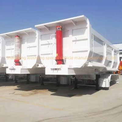 20-100 ton hydraulische achterste dump half aanhanger voor het transport van zandsteen en graan