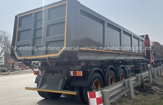 30-100 ton U-type Hydraulische achterste dump half-aanhanger Tipper Tipping half-truck aanhangers