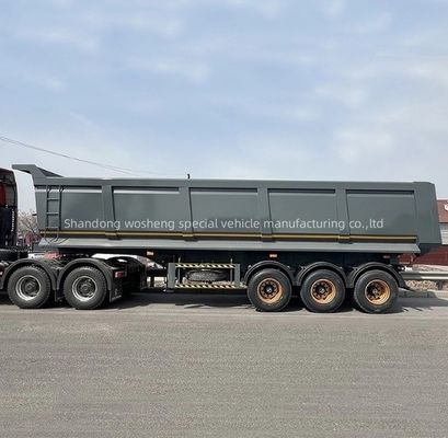 30-100 ton U-type Hydraulische achterste dump half-aanhanger Tipper Tipping half-truck aanhangers