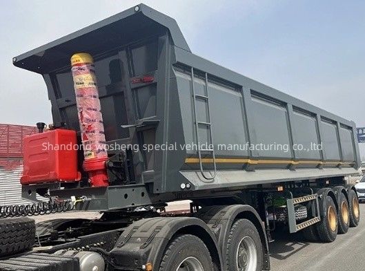 30-100 ton U-type Hydraulische achterste dump half-aanhanger Tipper Tipping half-truck aanhangers