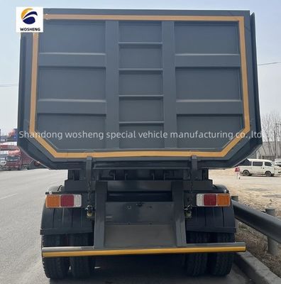 30-100 ton U-type Hydraulische achterste dump half-aanhanger Tipper Tipping half-truck aanhangers