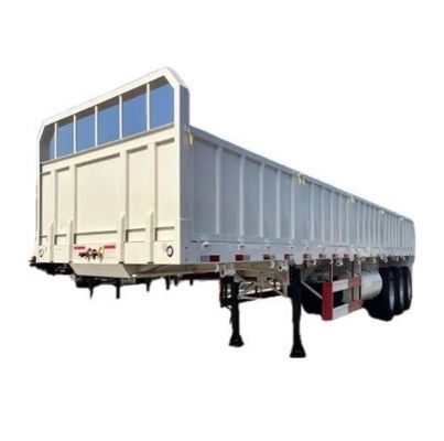 12400X2500X3650mm Maximaal nuttige lading 40-80 ton zijwandhalve aanhangwagen voor vrachtvervoer