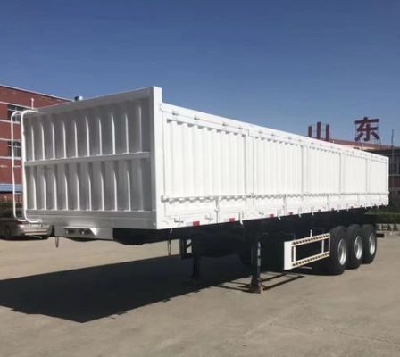 30t 40t bulk droge lading zijdrop zijwand half aanhangwagen voor vrachtwagen Wabco remsysteem