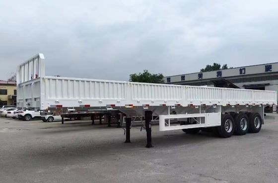 30t 40t bulk droge lading zijdrop zijwand half aanhangwagen voor vrachtwagen Wabco remsysteem
