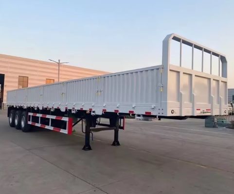 30t 40t bulk droge lading zijdrop zijwand half aanhangwagen voor vrachtwagen Wabco remsysteem