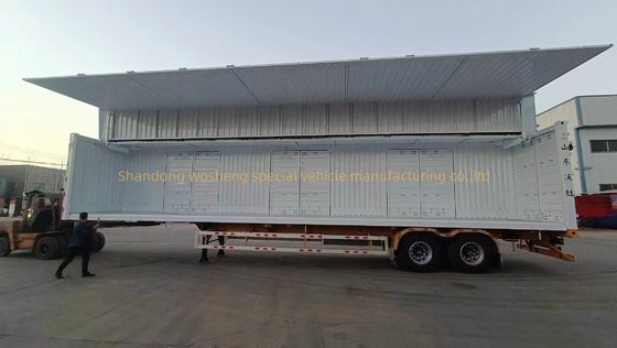 12R22.5 12 eenheden banden open van van wand dubbele vleugel halve aanhangwagen voor vrachtvervoer