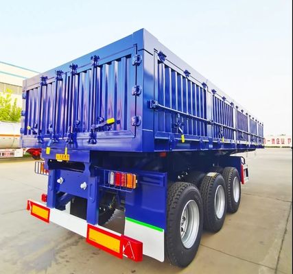 Zijdump aanhangwagen Multi axles 45 CBM zijdumpper Semi-aanhangwagen maximale lading 30000 kg