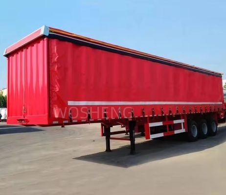 Tri-axel 40ft 45ft gordijn zijkant zeilplaten stof half-trailer voor zwaar werk te slepen