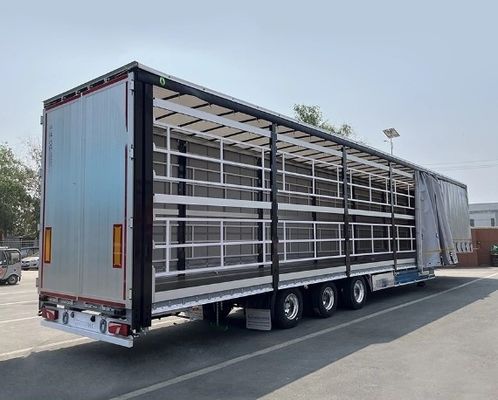 Aanpasbaar 3 assen 40ft 45ft gordijn zijkant Tarpaulin Semi trailer voor van Wosheng