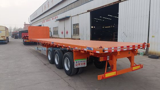 Hoogte van de hoofdbalk 0,5 m 3 Achs platgelegen halfrol voor het vervoer van containers van 20 ft 40 ft
