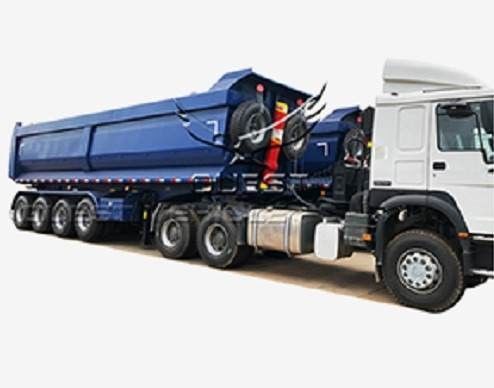 3/4 Assen Wosheng Hydraulische Achterste Dump Semi-trailer Tipper Truck Trailers met Best
