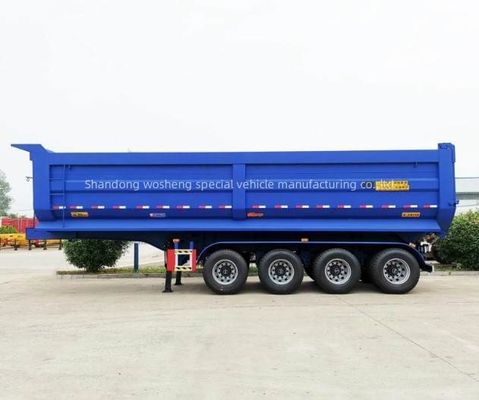 3/4 Assen Wosheng Hydraulische Achterste Dump Semi-trailer Tipper Truck Trailers met Best