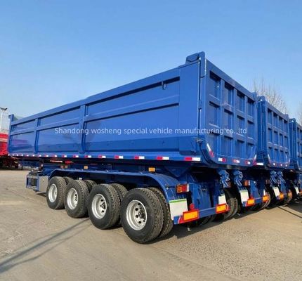 3/4 Assen Wosheng Hydraulische Achterste Dump Semi-trailer Tipper Truck Trailers met Best