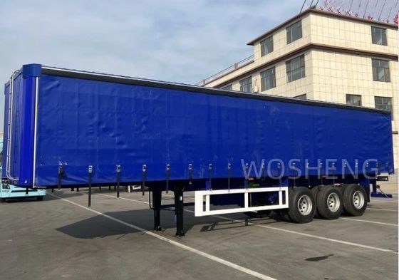 40 45 53 Ft Van Box Glijdend PVC Tarpaulin Side Curtain Semi-trailer 40 Ton Payload