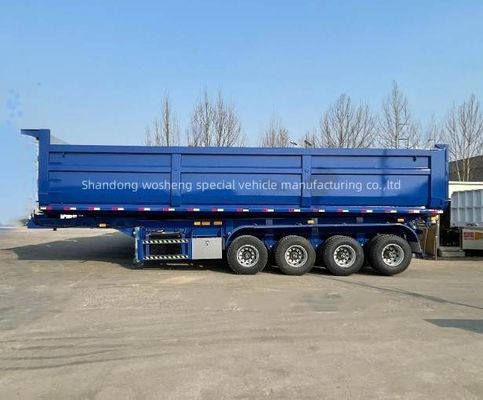3/4 Assen Wosheng Hydraulische Achterste Dump Semi-trailer Tipper Truck Trailers met Best