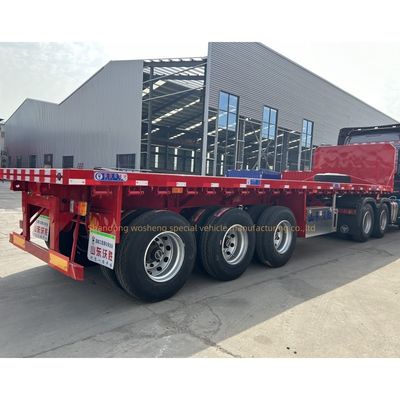 3 of 4 assen scheepsvracht en 20ft 40ft container platbed aanhangwagen met 50t maximale lading