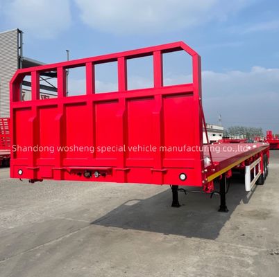3 of 4 assen scheepsvracht en 20ft 40ft container platbed aanhangwagen met 50t maximale lading