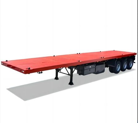 Multifunktioneel platte overbrengingscontainer platte halfrijtuig met driehoekige banden