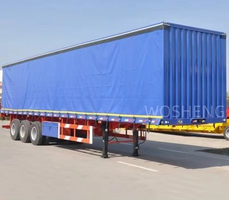 3 assen 40ft 45ft wit gordijn zijdelingse glijdende vrachtwagen Semi-trailer voor vrachtwagen trailer