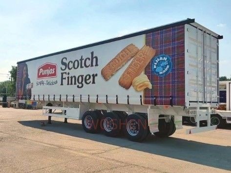 3 assen 40ft 45ft wit gordijn zijdelingse glijdende vrachtwagen Semi-trailer voor vrachtwagen trailer