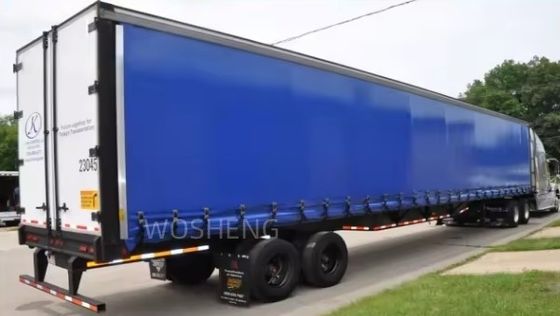 Verzoek van de klant 40ft gordijn zijkant container half-trailer met ODM staal 3 as