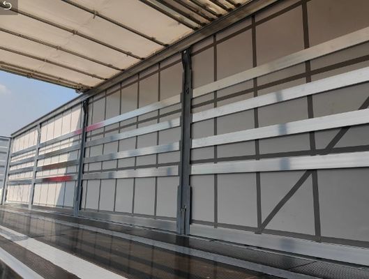 Staal gesloten doos carrosserie gordijn zijdelingse bestelwagen Semi-cargo trailer voor de Russische markt