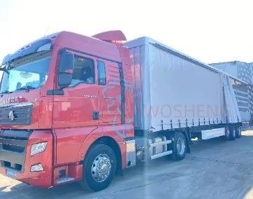 Staal gesloten doos carrosserie gordijn zijdelingse bestelwagen Semi-cargo trailer voor de Russische markt