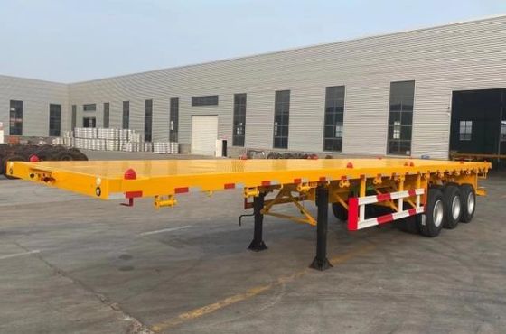 Maximale laadkracht 30000 kg vrachtwagen-aanhangwagen voor havencontainerschipplaatshalf-aanhangwagen