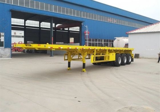 Maximale laadkracht 30000 kg vrachtwagen-aanhangwagen voor havencontainerschipplaatshalf-aanhangwagen
