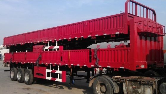 Mechanische ophanging Semi-trailer Side Wall Truck Trailer met 12.00R22.5 banden