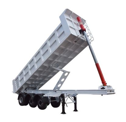 28 ton zwaar landingsgestel U-vormig eind hydraulisch achterste kantelend dumpend half-trailer