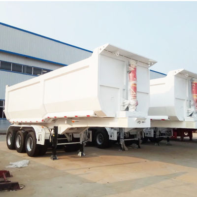 28 ton zwaar landingsgestel U-vormig eind hydraulisch achterste kantelend dumpend half-trailer