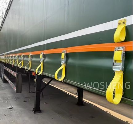Topverkoop Klantenverzoek Semi-trailer met 3 assen 40ft 45ft Groen zijkorting