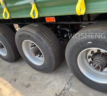 Topverkoop Klantenverzoek Semi-trailer met 3 assen 40ft 45ft Groen zijkorting