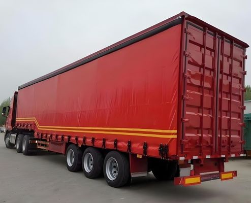 Dual Line Brake System WABCO Tri Axles 60 Tons zijkant gordijn aanhangwagen voor vervoer
