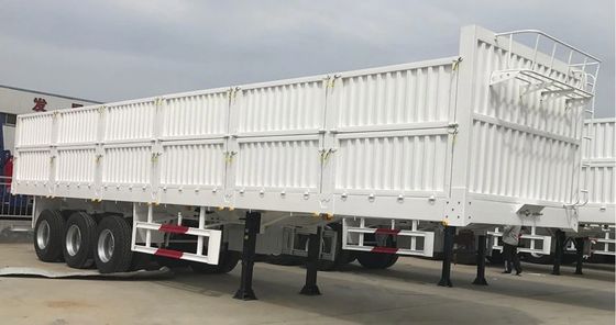 Witte halve aanhangwagen voor zandstenen vracht met 3 assen 50 ton capaciteit