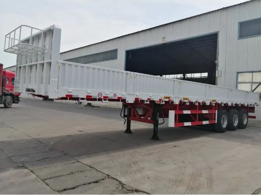 Witte halve aanhangwagen voor zandstenen vracht met 3 assen 50 ton capaciteit