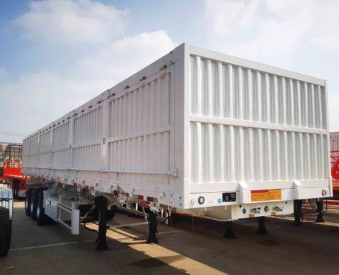 Witte halve aanhangwagen voor zandstenen vracht met 3 assen 50 ton capaciteit