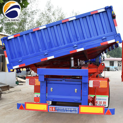 Tri-assige hydraulische lift, zijdelingse kantelbak, zijdelingse dump, halfrol met maximale lading 30-100T