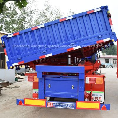 Tri-assige hydraulische lift, zijdelingse kantelbak, zijdelingse dump, halfrol met maximale lading 30-100T